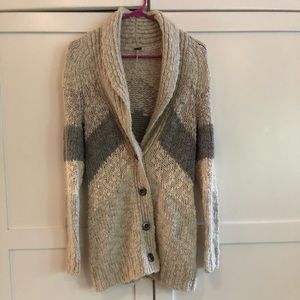 Free People Wool Long Cardigan